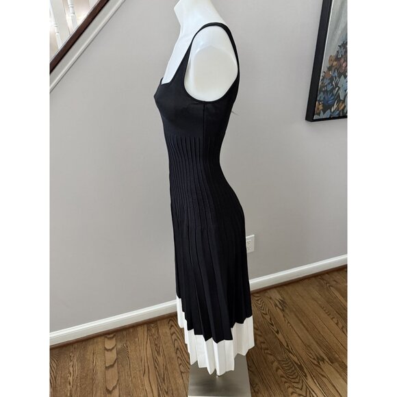 NWT STAUD ELLISON DRESS BLACK IVORY XS - Picture 5 of 8